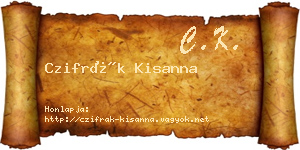 Czifrák Kisanna névjegykártya